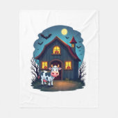 Koe & Haunted Barn Fleece Deken (Voorkant)
