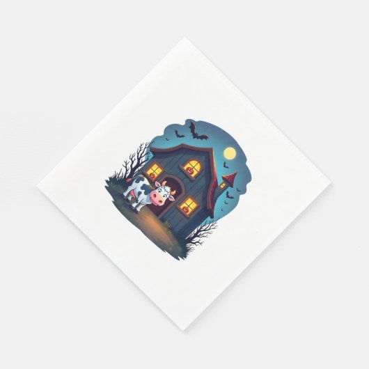 Koe & Haunted Barn Servet (Hoek)
