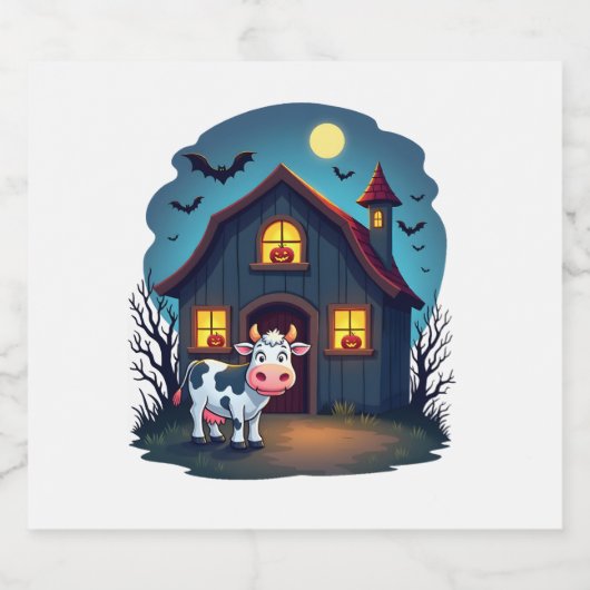 Koe & Haunted Barn Sparkling Wijnetiket (Enkel label)