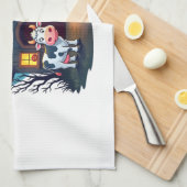 Koe & Haunted Barn Theedoek (Quarter Fold)