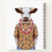 Koe Hawaiiaanse Shirt Notitieboek (Achterkant)