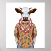 Koe Hawaiiaanse Shirt Poster (Voorkant)