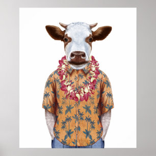 Koe Hawaiiaanse Shirt Poster