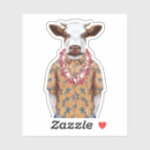 Koe Hawaiiaanse Shirt Sticker (Vel)