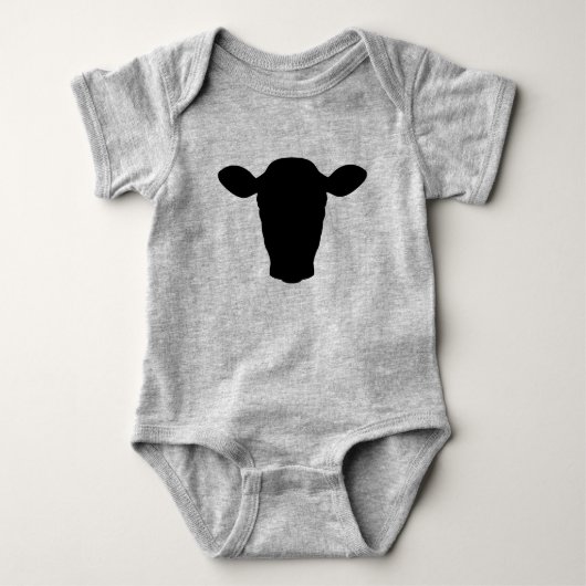 Koe Head Baby Bodysuit (Voorkant)