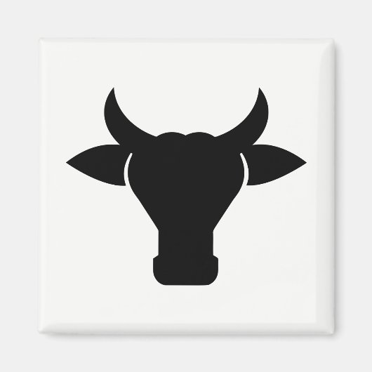 Koe Head Silhouette Magneet (Voorkant)