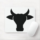 Koe Head Silhouette Muismat (Met muis)