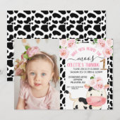 Koe Heb je de boeren gehoord Foto 1e verjaardag Kaart (Voorkant / Achterkant)