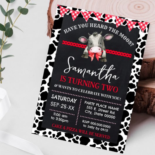 Koe Heb je de Moos Boerderij Verjaardag gehoord Kaart