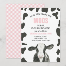 Koe Heb je gehoord Moos roze Plaid Verjaardag