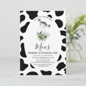 Koe heeft u dierentuinen uitgenodigd kaart (Staand voorkant)