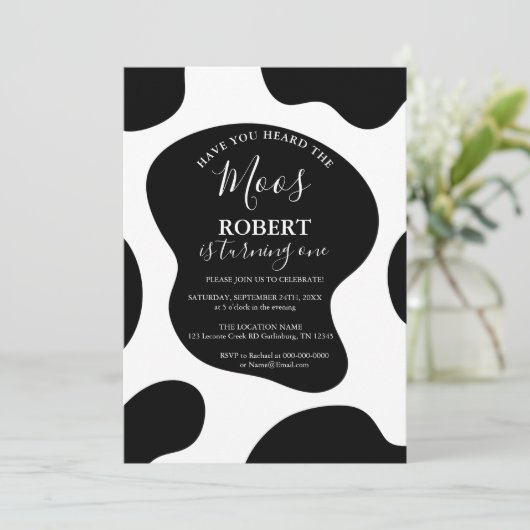 Koe heeft u dierentuinen uitgenodigd kaart (Staand voorkant)