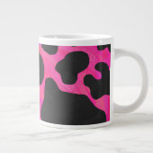 Koe heet roze en zwarte print grote koffiekop (Rechts)