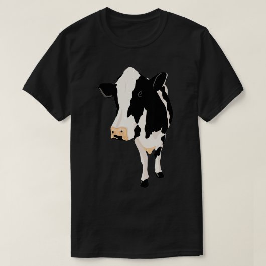 Koe Heifer Boerderij Cartoon  Koel Dierenvrienden T-shirt (Design voorkant)