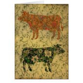 Koe helemaal leeg Wenskaart (Voorkant)