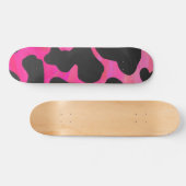 Koe helroze en zwarte print persoonlijk skateboard (Horizontaal)