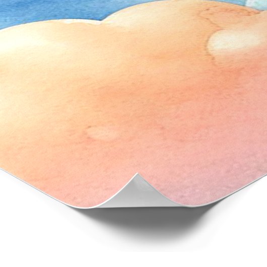 Koe heteluchtballonjongen poster (Hoek)