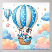 Koe heteluchtballonjongen poster (Voorkant)