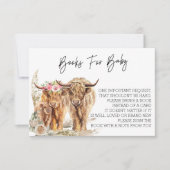Koe Highland Baby shower Couples Book for Baby Kaart (Voorkant)