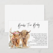 Koe Highland Baby shower Couples Book for Baby Kaart (Voorkant / Achterkant)