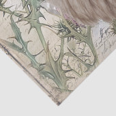 Koe Highland Scotland Thistle Waterverf Tissuepapier (Detail)