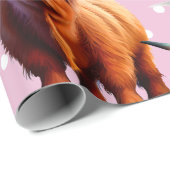 Koe highlander meisje cadeaupapier (Rol Hoek)