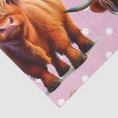 Koe highlander roze tissuepapier (Detail)