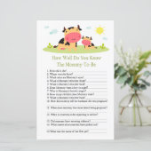 Koe Hoe goed ken je het baby shower spel? (Staand voorkant)