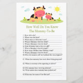 Koe Hoe goed ken je het baby shower spel? (Voorkant)