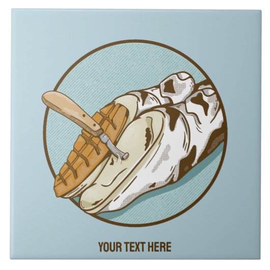 Koe hoef trimmen tegeltje (Voorkant)