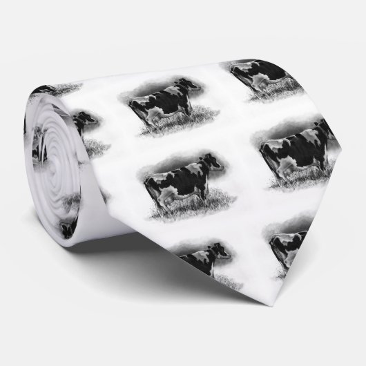 Koe, Holstein: potloodtekening: ZuivelBoerderij: M Stropdas (Opgerold)