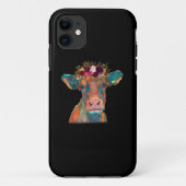 Koe Hoofd Gezichtskleurige Waterverf | Koe Giften Case-Mate iPhone Case (Achterkant)