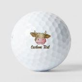 Koe Hoofd Golf Balls Golfballen (Voorkant)