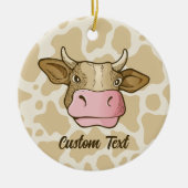 Koe Hoofd keramisch Ornament (Voorkant)