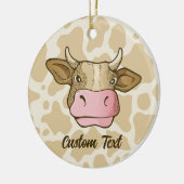 Koe Hoofd keramisch Ornament (Links)