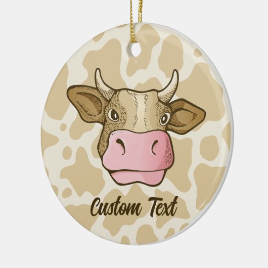 Koe Hoofd keramisch Ornament (Links)