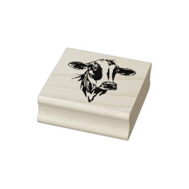 Koe Hoofd Rubberstempel