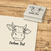 Koe Hoofd Rubberstempel