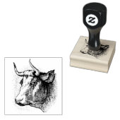  Koe hoofd Rubberstempel (Gestempeld)