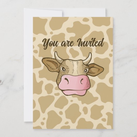 Koe Hoofd Uitnodiging (Achterkant)