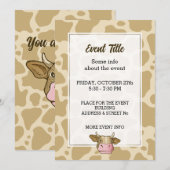 Koe Hoofd Uitnodiging (Voorkant / Achterkant)