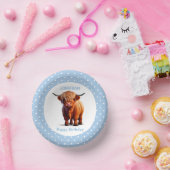 Koe Hoogland Blauw Verjaardag Papieren Kommen (Feest)