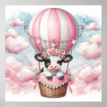 Koe Hot Air Balloon Meisje
