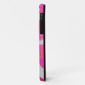 Koe Hot Pink en White Print Case-Mate iPhone Case (Achterkant/links)