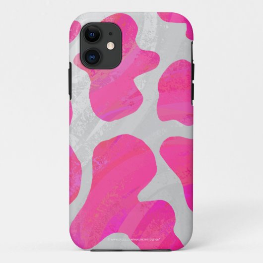 Koe Hot Pink en White Print Case-Mate iPhone Case (Achterkant)