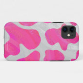 Koe Hot Pink en White Print Case-Mate iPhone Case (Achterkant (horizontaal))