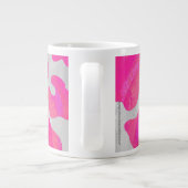 Koe Hot Pink en White Print Grote Koffiekop (Achterkant)