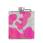 Koe Hot Pink en White Print Heupfles (Achterkant)