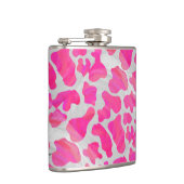 Koe Hot Pink en White Print Heupfles (Rechts)