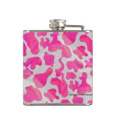 Koe Hot Pink en White Print Heupfles (Achterkant)